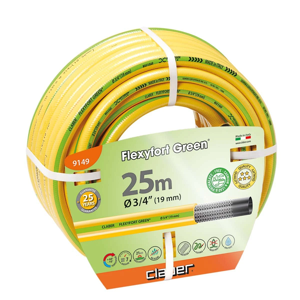 Claber Flexyfort Green 3/4" Hose 25m - 9149